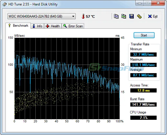 HD Tune Tangkapan layar 1