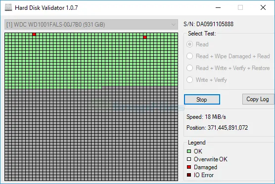 Hard Disk Validator Tangkapan layar 1