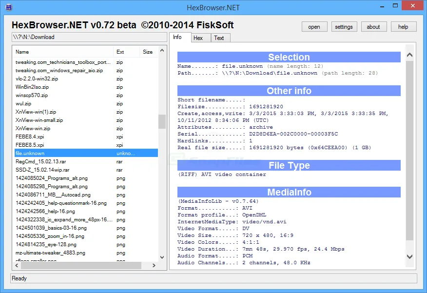 HexBrowser Tangkapan layar 1