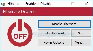 Hibernate Enable or Disable Tangkapan layar 2