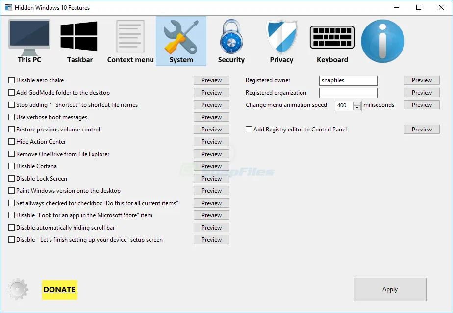 Hidden Windows 10 Features Tangkapan layar 2