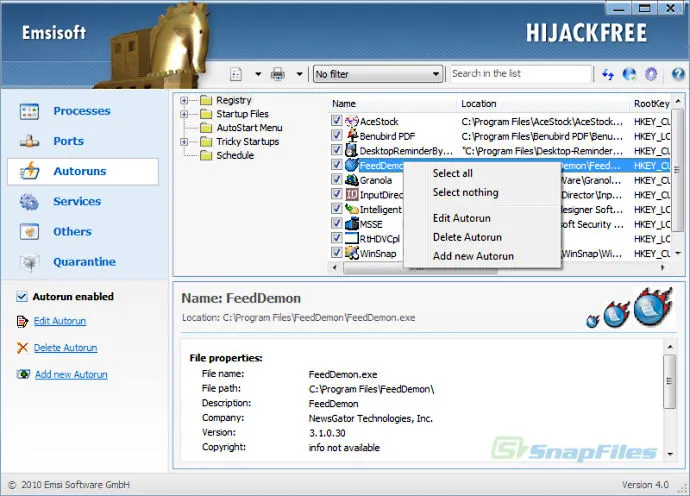 Emsisoft HiJackFree Tangkapan layar 2