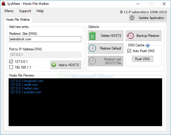 SysMate Hosts File Walker Tangkapan layar 1
