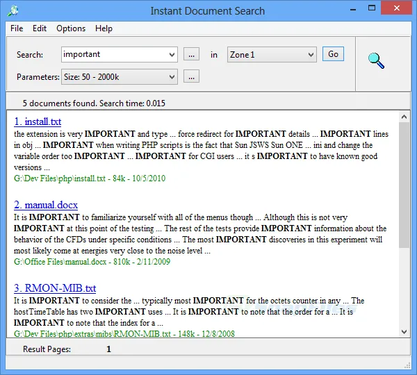 Instant Document Search Tangkapan layar 1