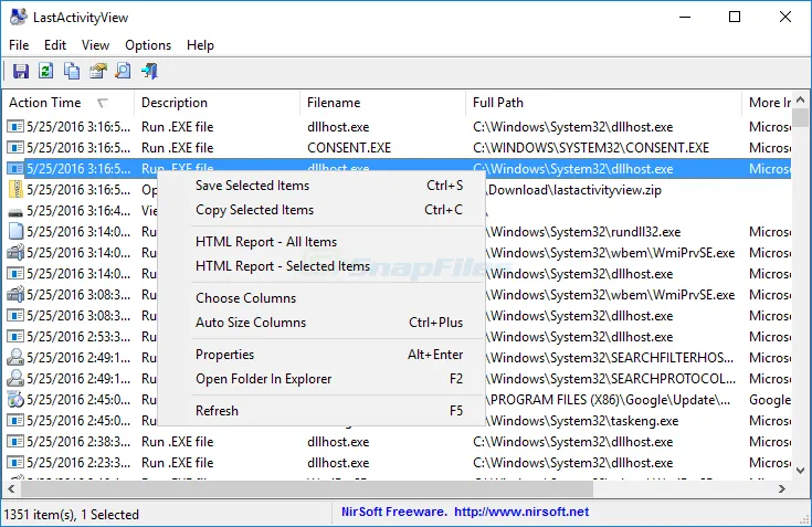 LastActivityView Tangkapan layar 1