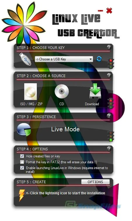 LiLi USB Creator (Linux Live) Tangkapan layar 1