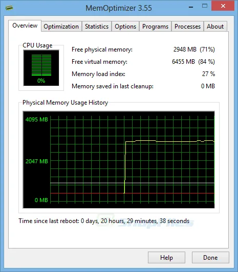 MemOptimizer Tangkapan layar 1