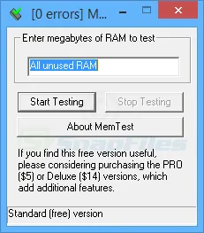 MemTest Tangkapan layar 1