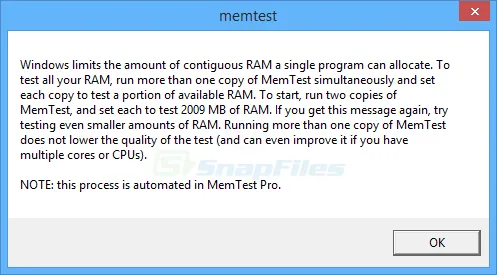 MemTest Tangkapan layar 2