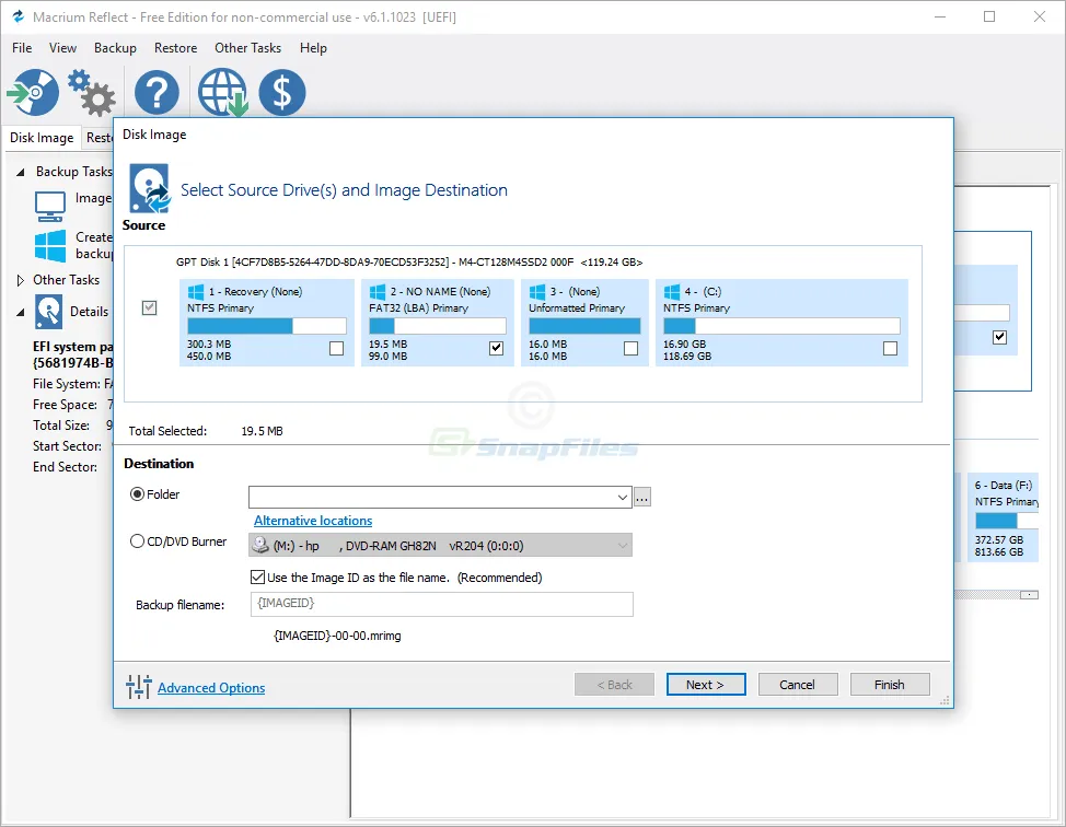 Macrium Reflect (Free Edition) Tangkapan layar 2