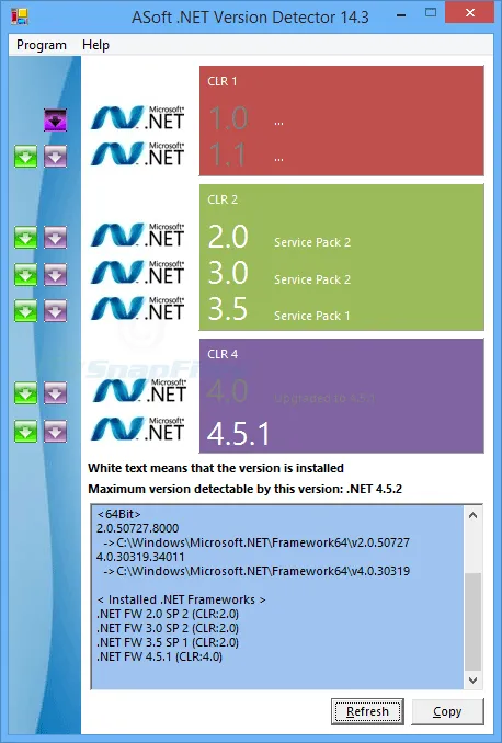 .NET Version Detector Tangkapan layar 1