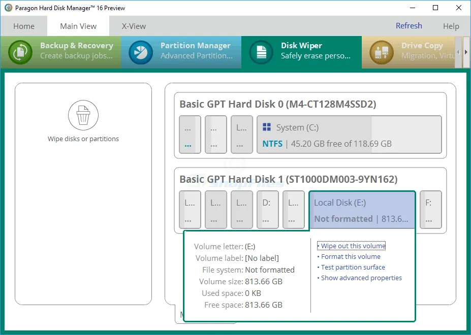 Free Hard Disk Manager (Preview) Tangkapan layar 2