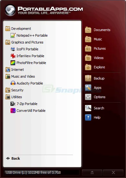 PortableApps.com Platform Tangkapan layar 2