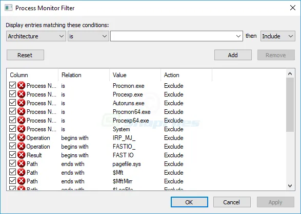 Process Monitor Tangkapan layar 2