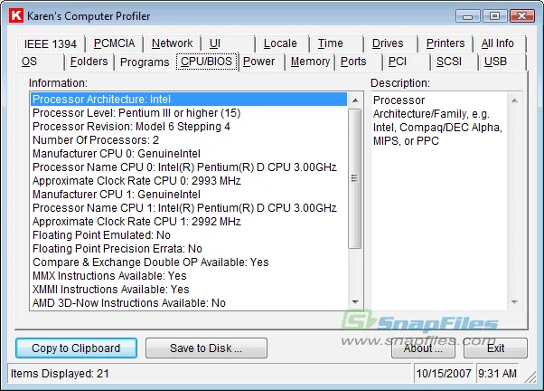 Karens Computer Profiler Tangkapan layar 2