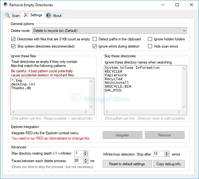 RED (Remove Empty Directories) Tangkapan layar 2
