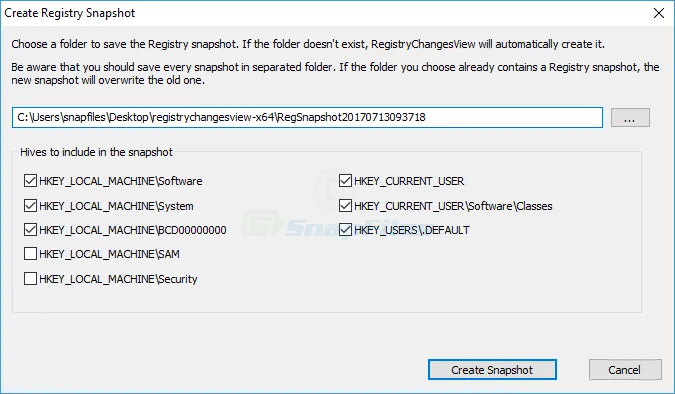 RegistryChangesView Tangkapan layar 2