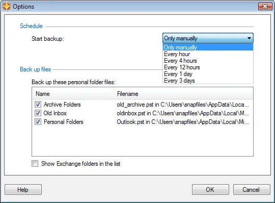 Safe PST Backup (Free Edition) Tangkapan layar 2