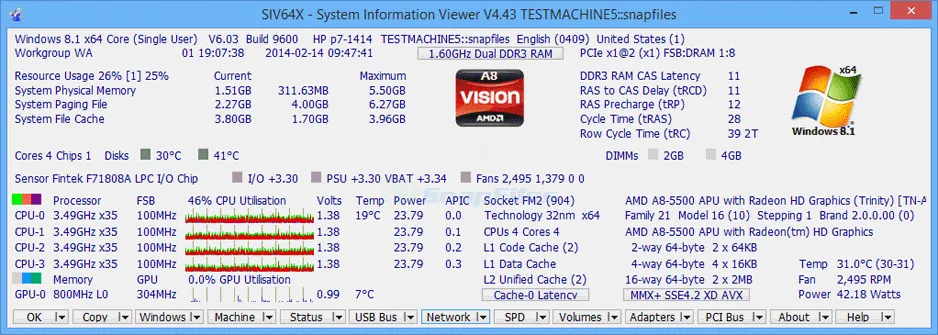 SIV System Information Viewer Tangkapan layar 1
