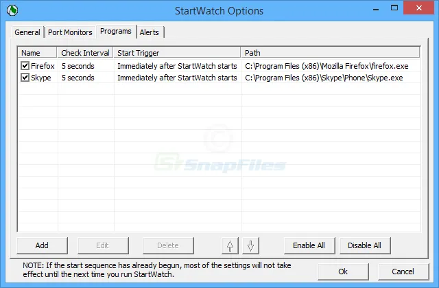 StartWatch Tangkapan layar 2