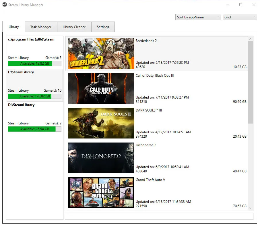 Steam Library Manager Tangkapan layar 1