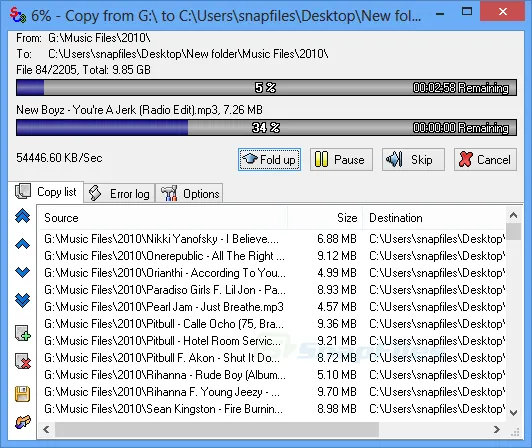 Ultracopier (Supercopier) Tangkapan layar 1