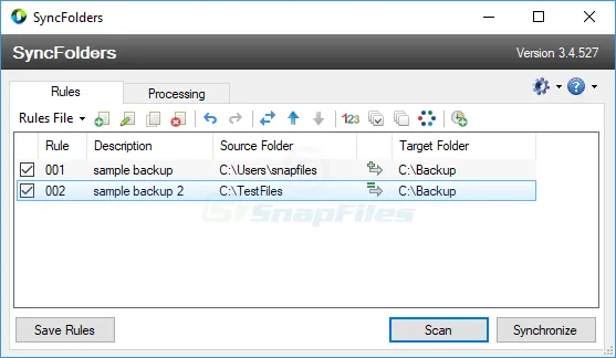 SyncFolders Tangkapan layar 1