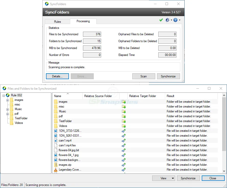SyncFolders Tangkapan layar 2