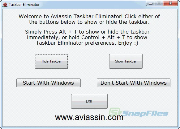 Taskbar Eliminator Tangkapan layar 1