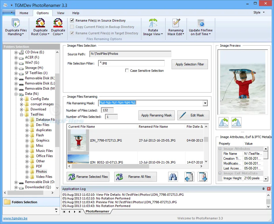 TGMDev PhotoRenamer Tangkapan layar 1