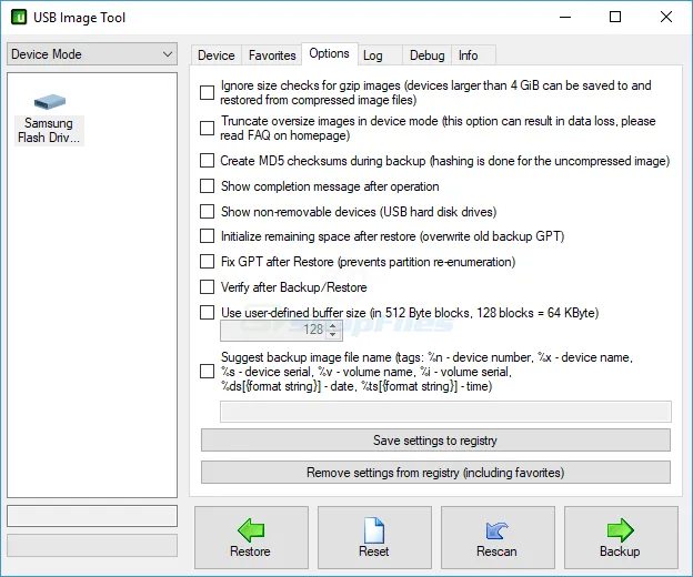 USB Image Tool Tangkapan layar 2