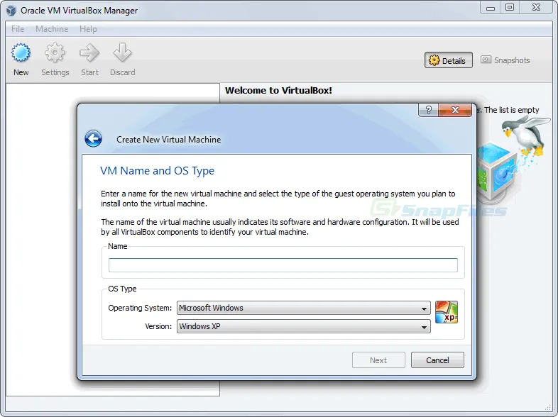 VirtualBox Tangkapan layar 2