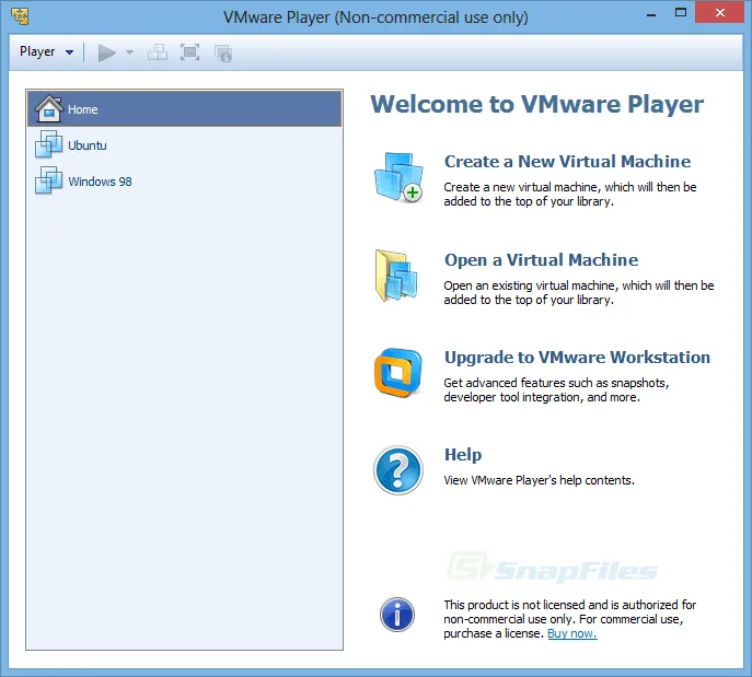 VMware Player Tangkapan layar 1