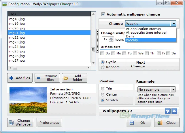 Walyk Wallpaper Changer Tangkapan layar 1