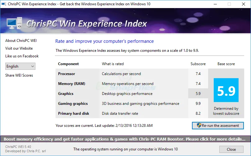 ChrisPC Win Experience Index Tangkapan layar 1