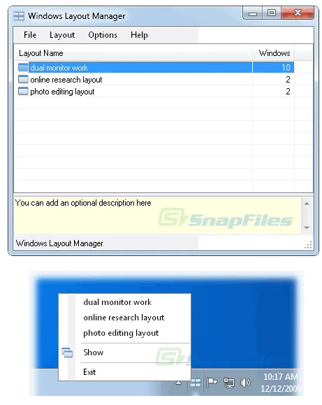 Windows Layout Manager (WiLMa) Tangkapan layar 1