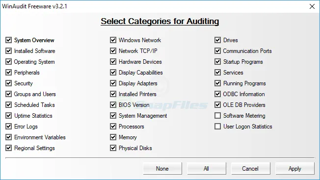 WinAudit Tangkapan layar 2