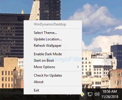 WinDynamicDesktop Tangkapan layar 2