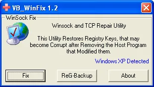 WinSock XP Fix Tangkapan layar 1