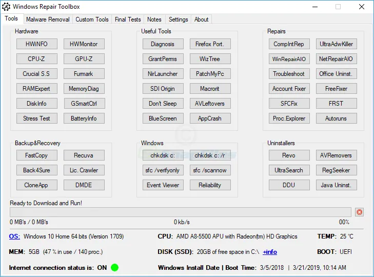 Windows Repair Toolbox Tangkapan layar 1