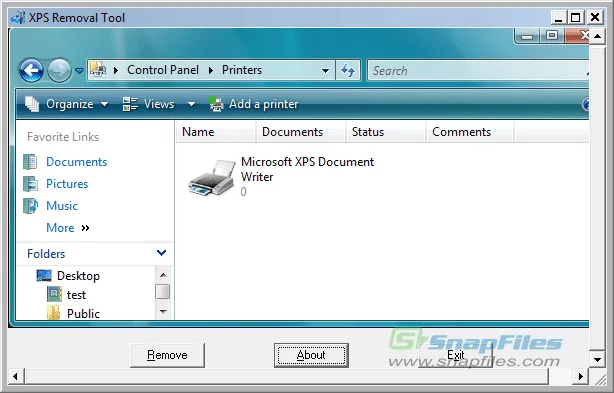 XPS Removal Tool Tangkapan layar 1