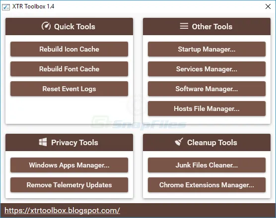 XTR Toolbox Tangkapan layar 1